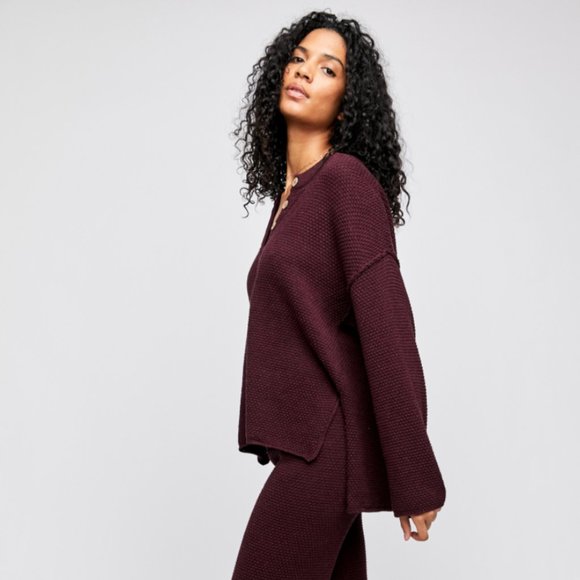 Hailee Sweater Set- Mulberry - Picture 2 of 3